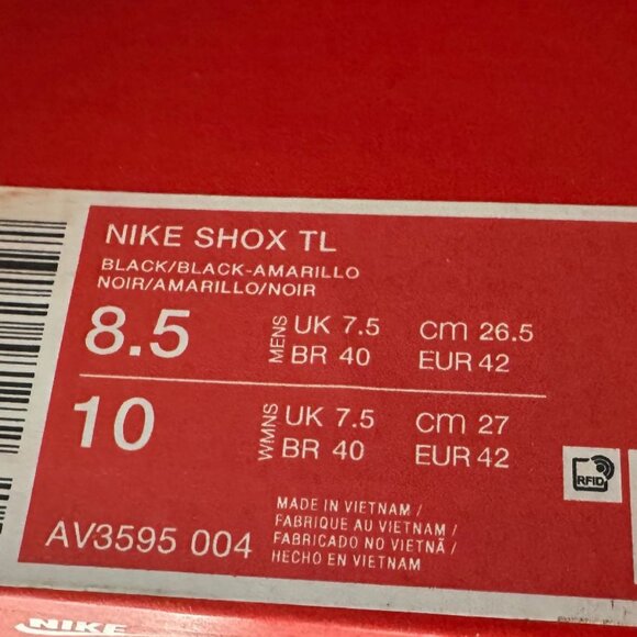 NEW Nike Shox TL Unisex Sneakers Men\'s Size 8.5/Women\'s Size 10 main image 5